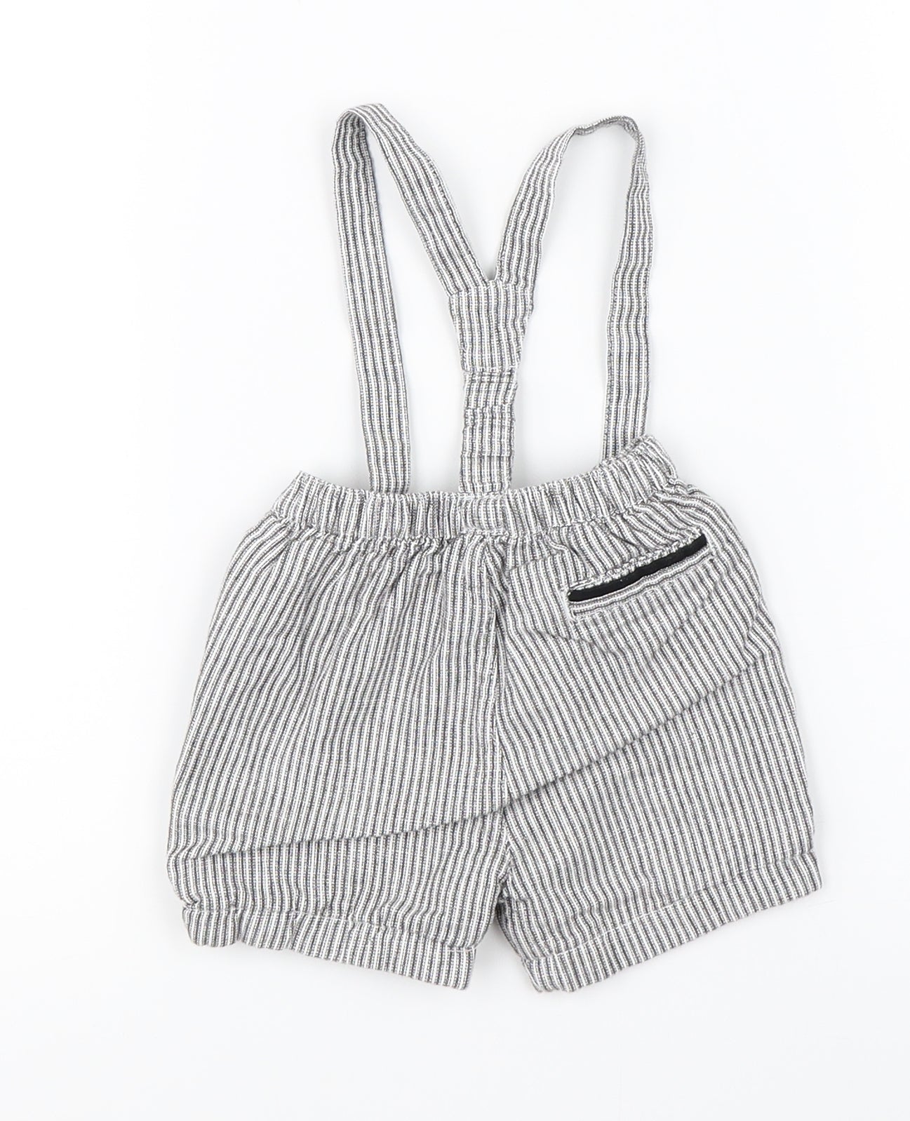 George Baby White Striped  Dungaree One-Piece Size 3-6 Months