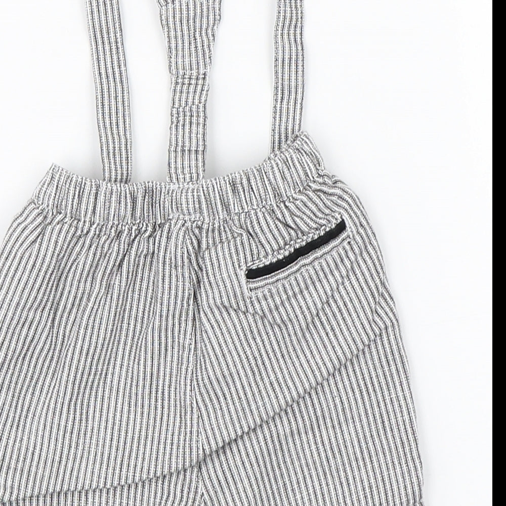 George Baby White Striped  Dungaree One-Piece Size 3-6 Months