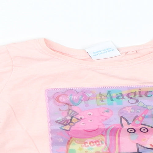 Peppa Pige Girls Pink   Basic T-Shirt Size 3-6 Months  - Peppa Pige