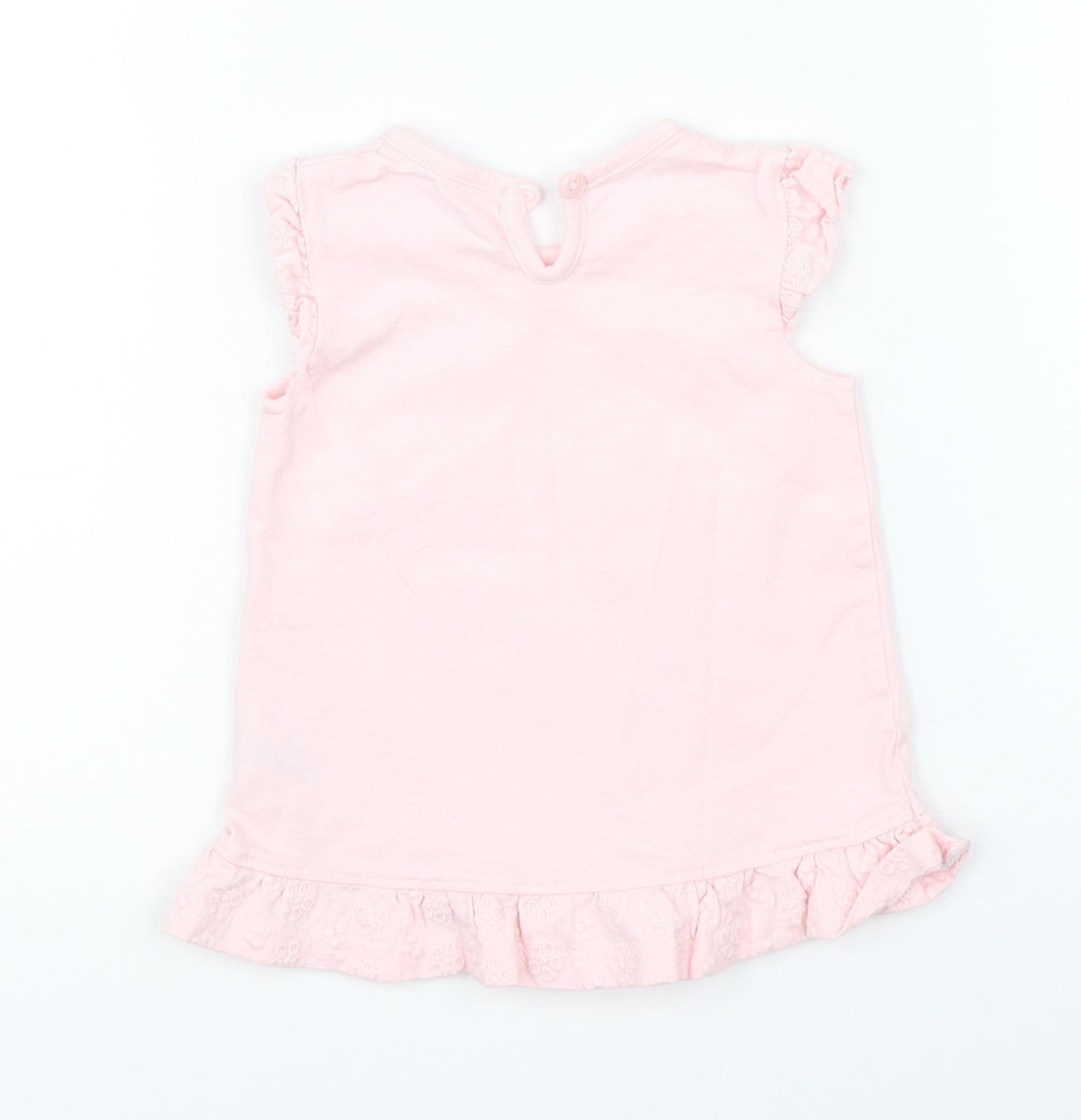 George Girls Pink   Basic T-Shirt Size 3-6 Months