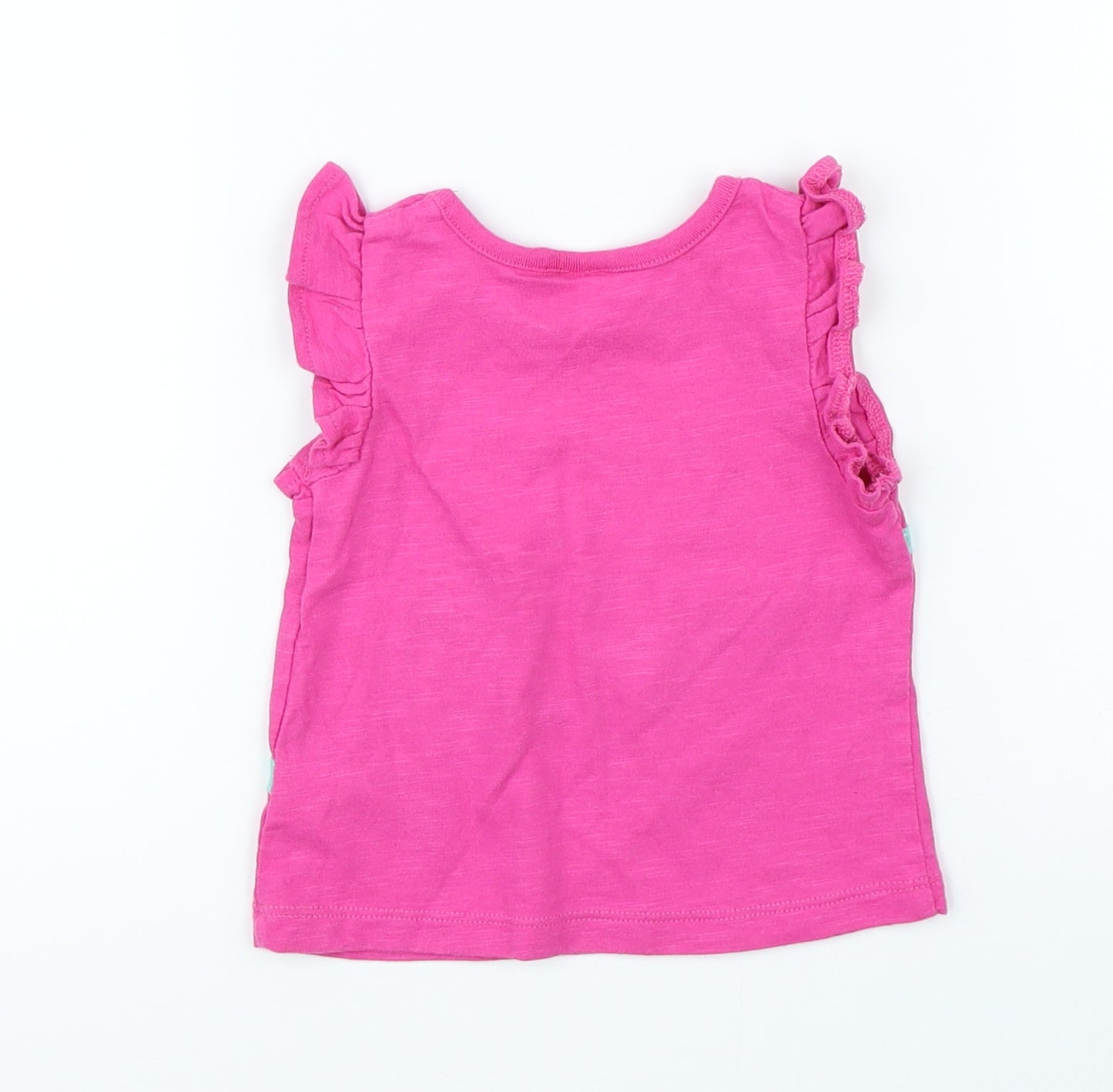 NEXT Girls Pink   Basic T-Shirt Size 3-6 Months  - birds