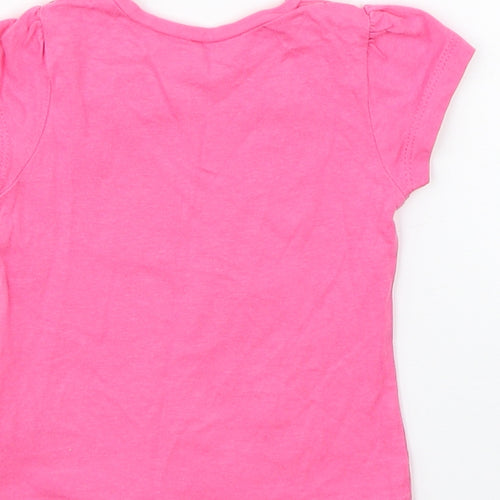 Mothercare Girls Pink   Basic T-Shirt Size 6-9 Months  - rabbit