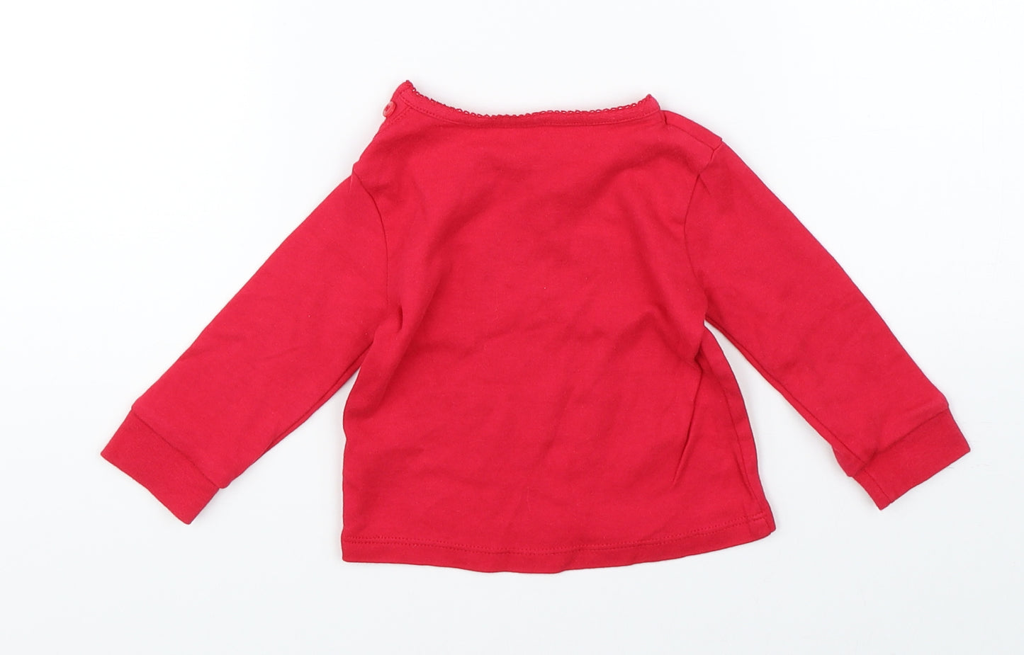 Primark Girls Red   Basic T-Shirt Size 6-9 Months