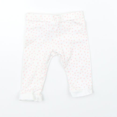 Disney Girls White Polka Dot   Pyjama Pants Size 3-6 Months