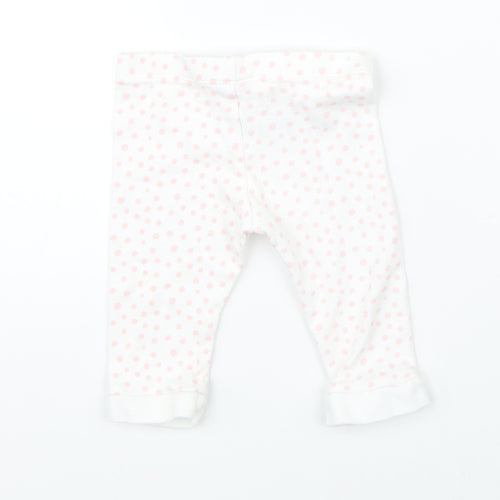 Disney Girls White Polka Dot   Pyjama Pants Size 3-6 Months