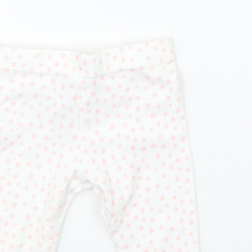 Disney Girls White Polka Dot   Pyjama Pants Size 3-6 Months