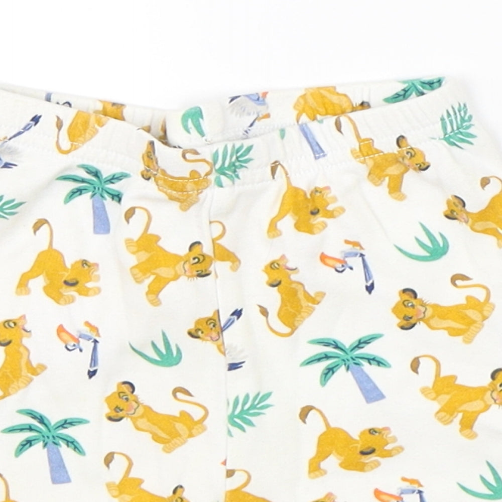George Baby White    Sleep Shorts Size 6-9 Months  - disney lion king