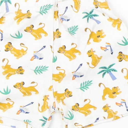 George Baby White    Sleep Shorts Size 6-9 Months  - disney lion king