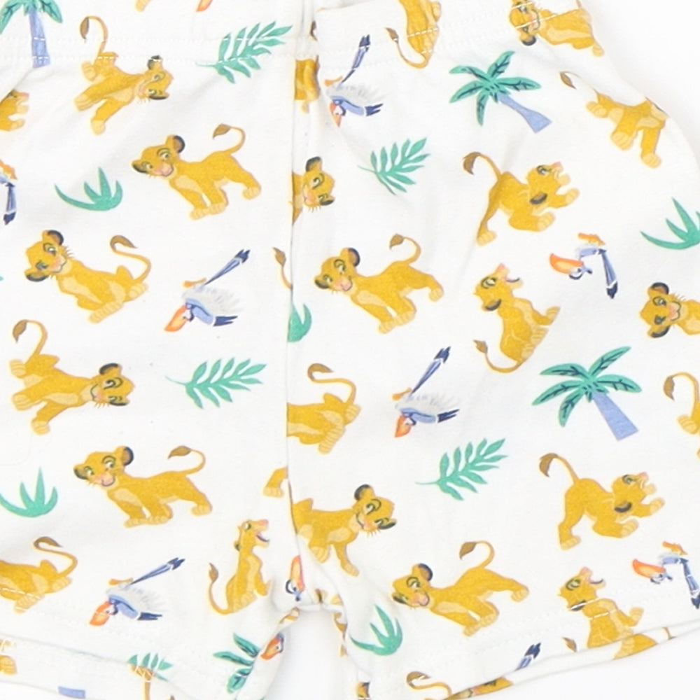 George Baby White    Sleep Shorts Size 6-9 Months  - disney lion king