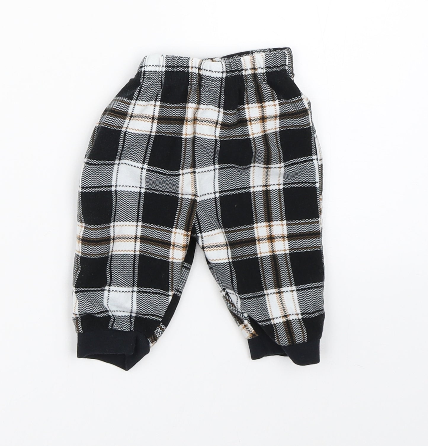 George Baby Black Check   Pyjama Pants Size 0-3 Months