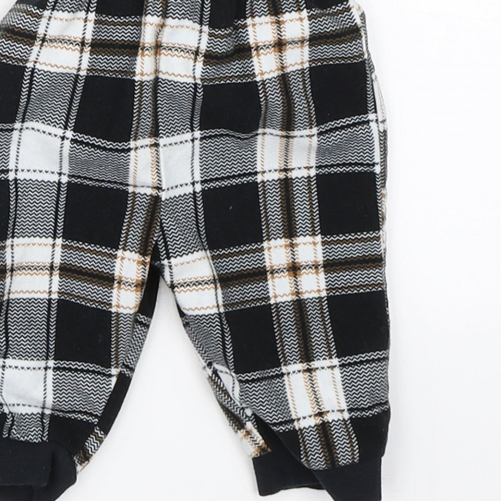 George Baby Black Check   Pyjama Pants Size 0-3 Months