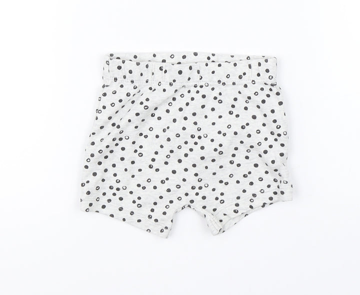 Preworn Baby Grey Polka Dot Sleep Shorts Size 6-9 Months