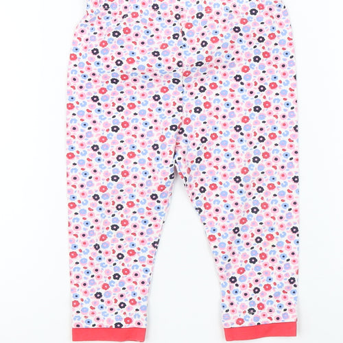 George Girls Pink Floral   Pyjama Pants Size 6-9 Months