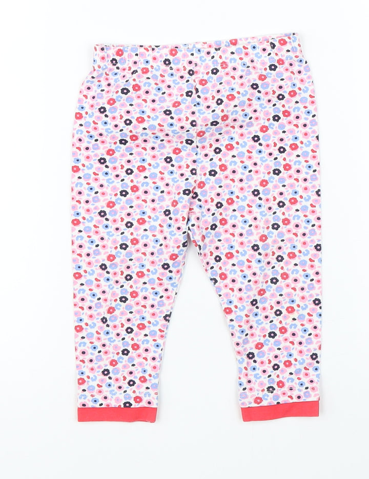 George Girls Pink Floral Pyjama Pants Size 6-9 Months