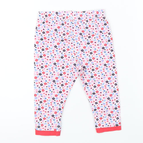 George Girls Pink Floral   Pyjama Pants Size 6-9 Months
