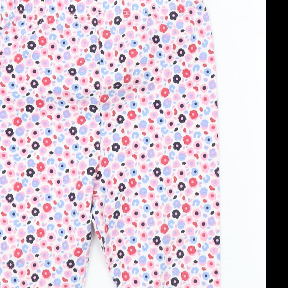 George Girls Pink Floral   Pyjama Pants Size 6-9 Months