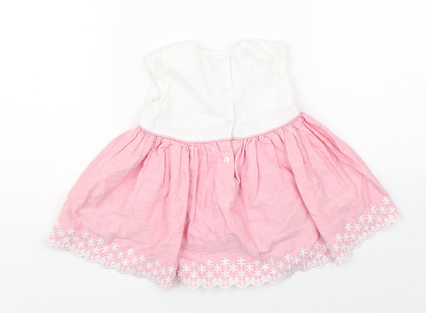 Disney Girls Pink Floral  Shift  Size 3-6 Months  - disney minnie