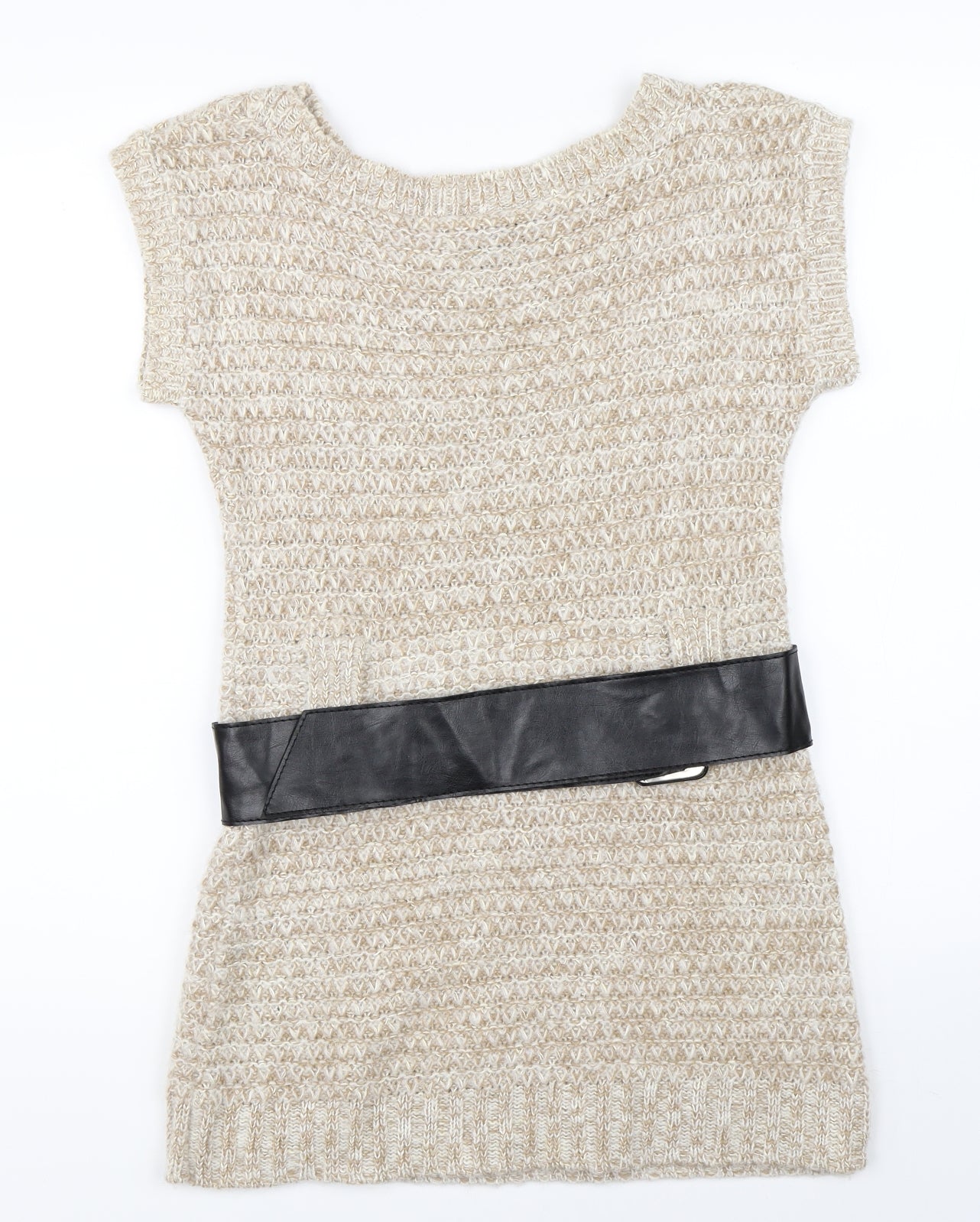 Pilot Womens Beige  Knit Pullover Jumper Size L