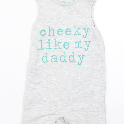 F&F Boys Grey   Dungaree One-Piece Size 3-6 Months