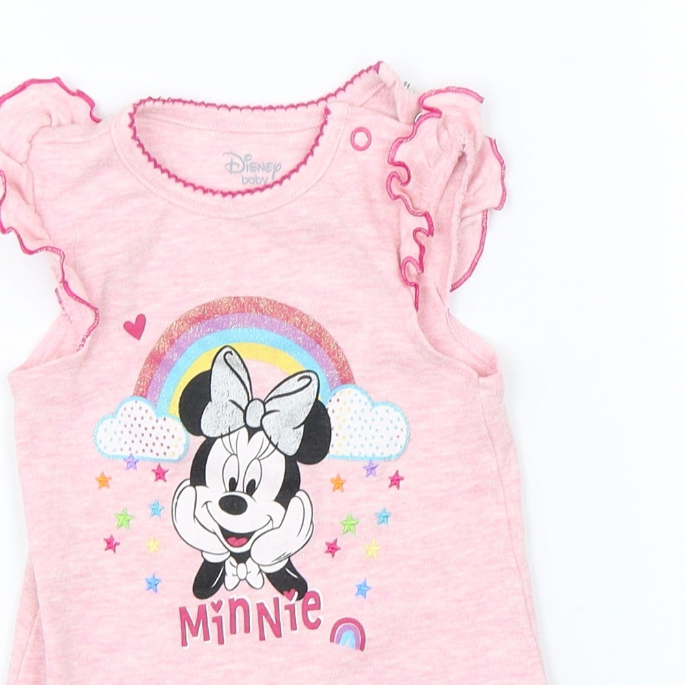 Primark Girls Pink   Romper One-Piece Size 3-6 Months  - disney minnie