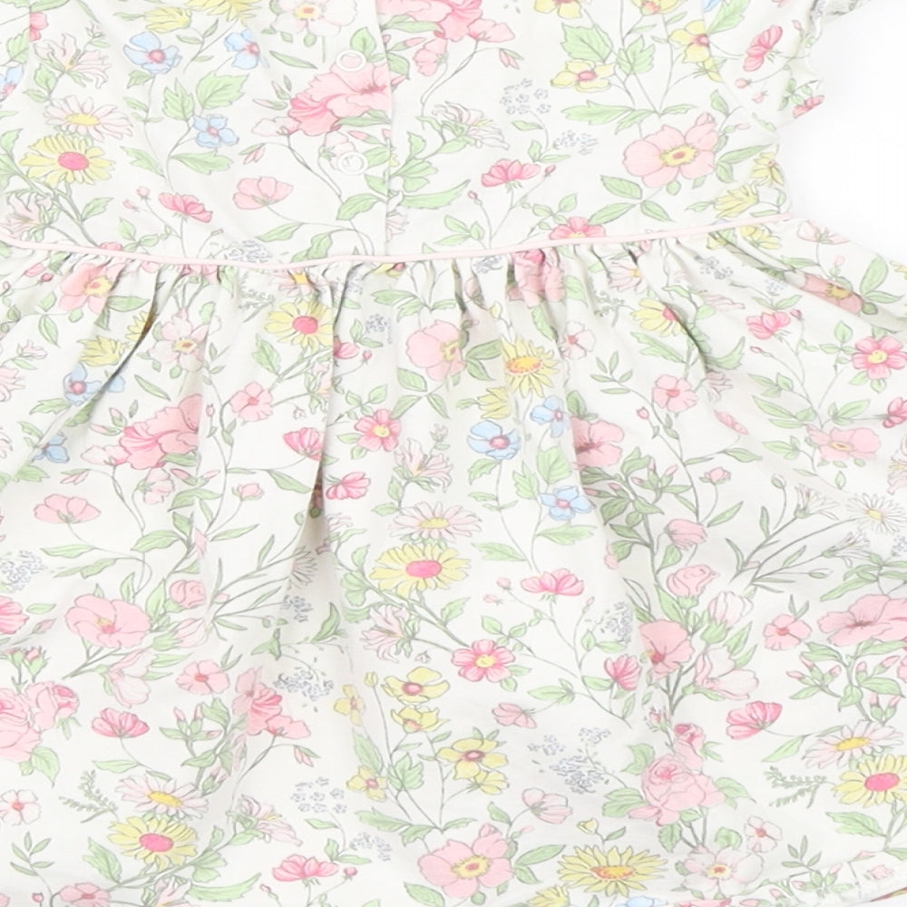 NEXT Girls White Floral  Shift  Size 6-9 Months