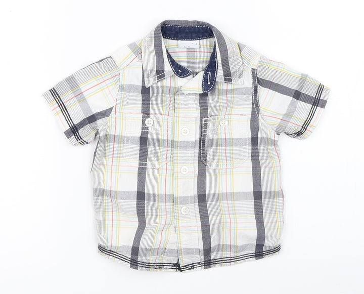Mini Club Boys Multicoloured Check Basic Button-Up Size 6-9 Months