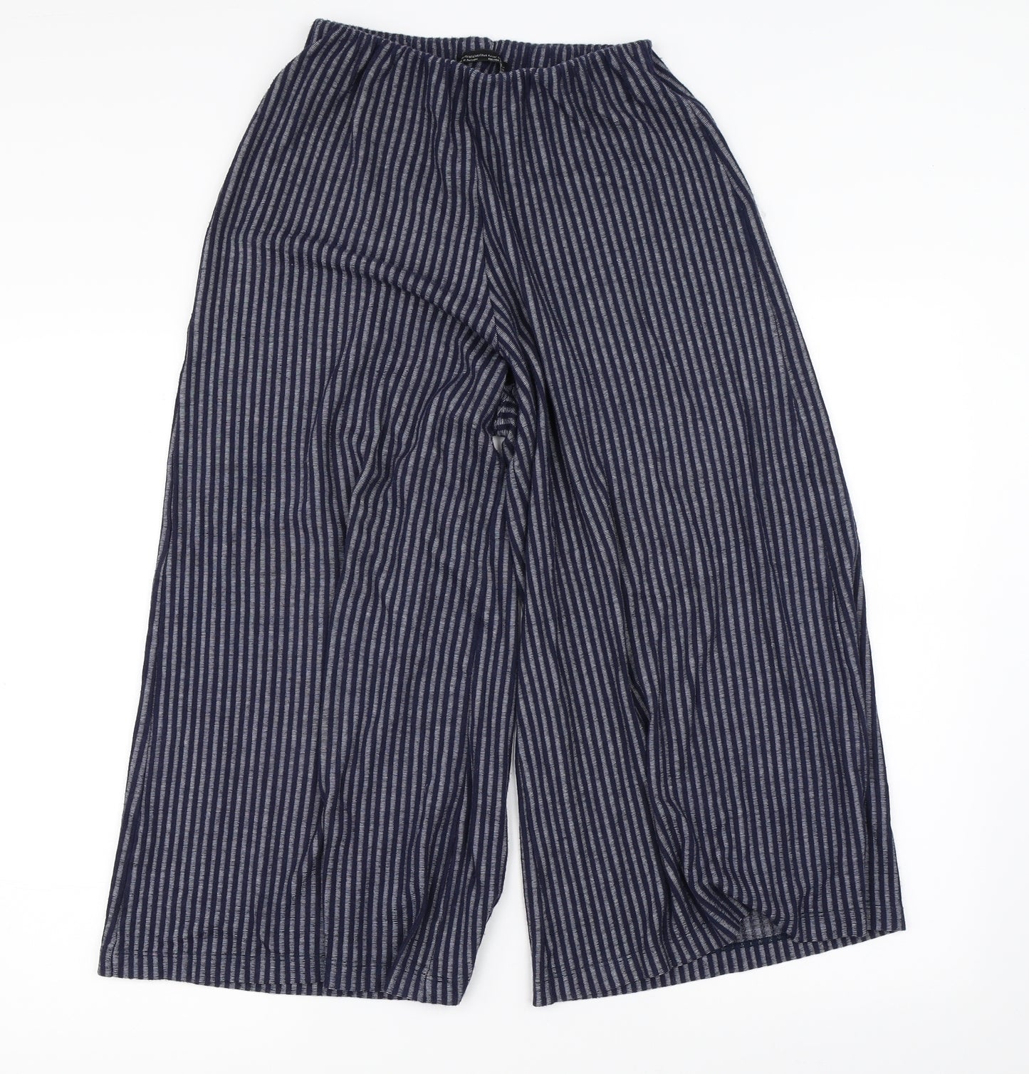 Zara Womens Blue Striped  Trousers  Size S L20 in