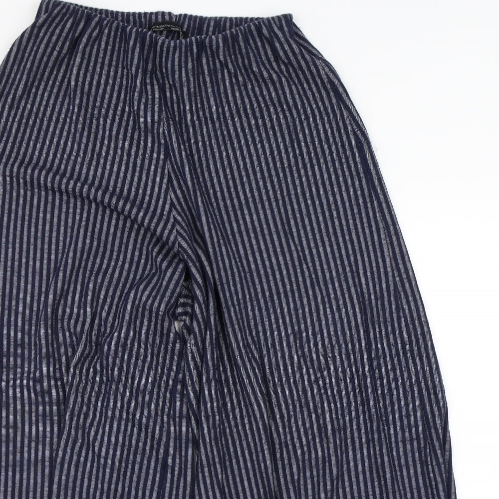 Zara Womens Blue Striped  Trousers  Size S L20 in