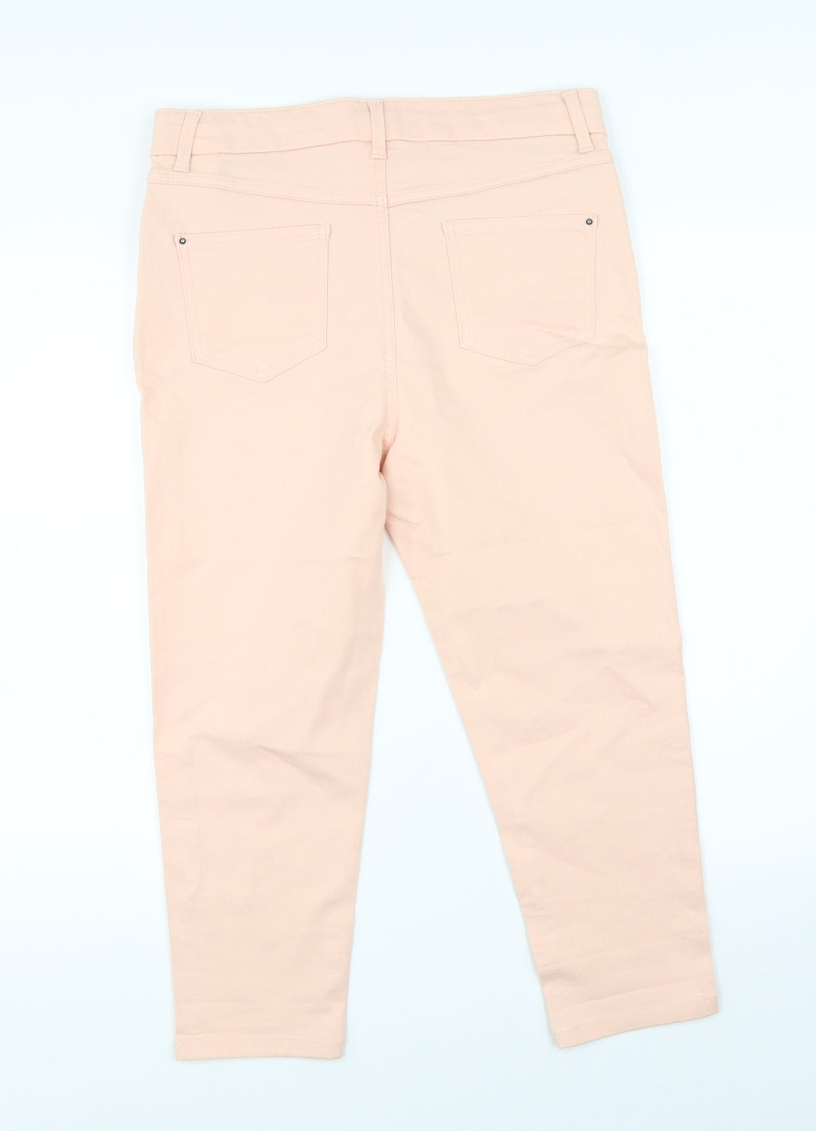 Marks & Spencer Womens Pink   Cropped Trousers Size 14 L20 in