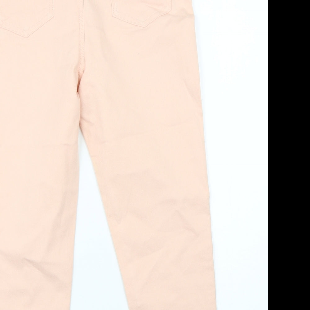 Marks & Spencer Womens Pink   Cropped Trousers Size 14 L20 in