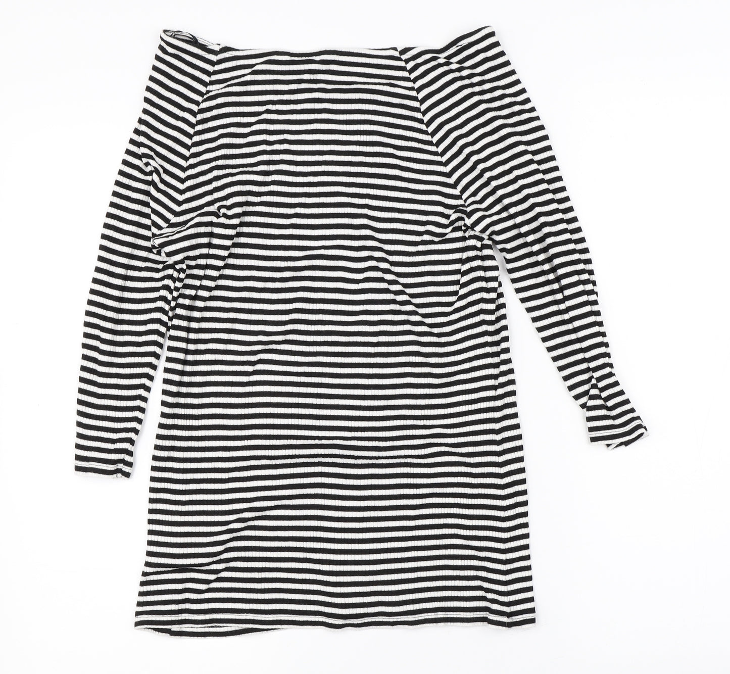 Peacocks Womens White Striped  Basic Blouse Size 16