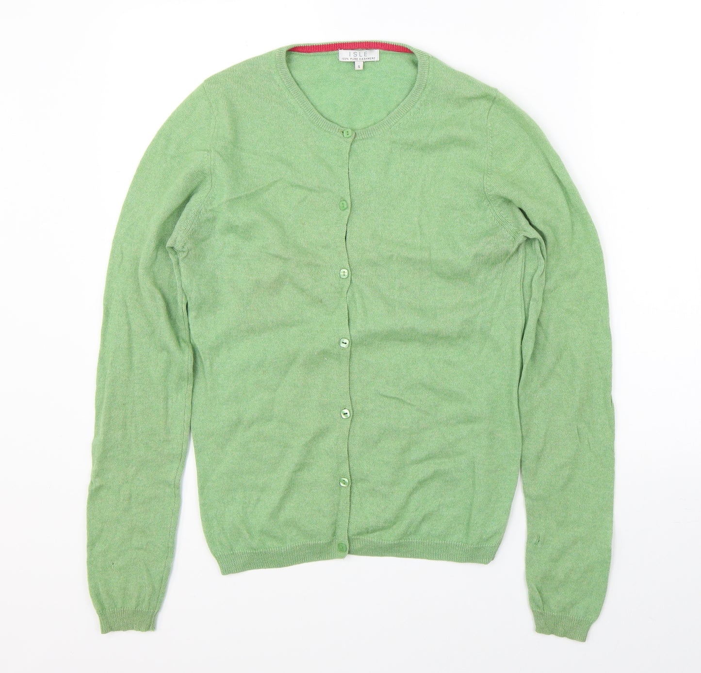 Isle Womens Green   Cardigan Jumper Size S