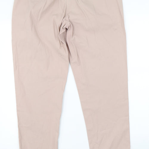 Marks & Spencer Womens Pink   Chino Trousers Size 12 L27 in
