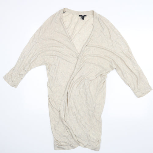 H&M Womens Beige   Wrap Blouse Size 10