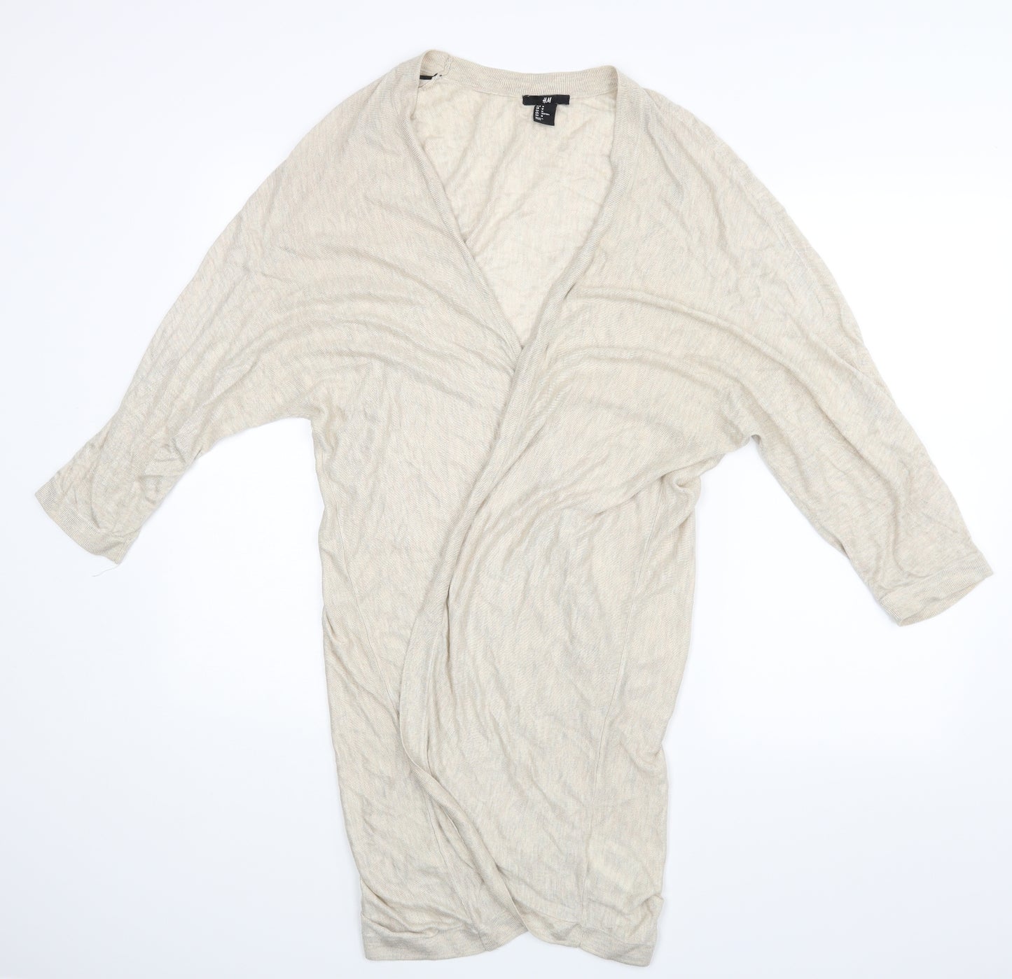 H&M Womens Beige   Wrap Blouse Size 10