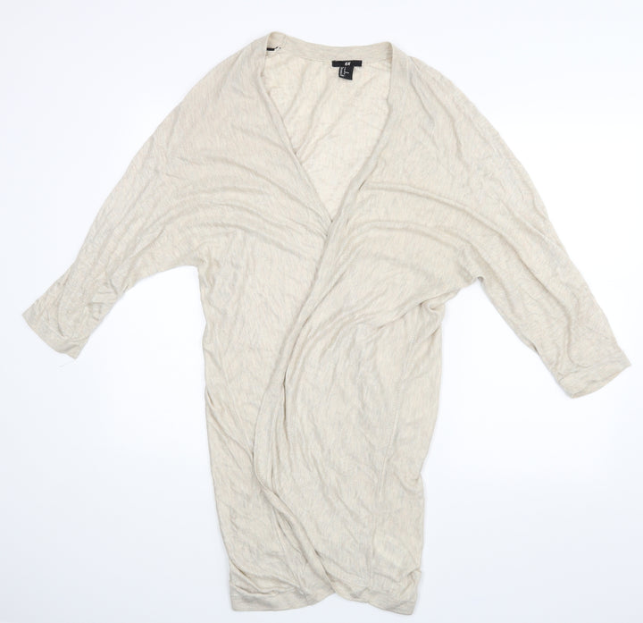 H&M Womens Beige   Wrap Blouse Size 10