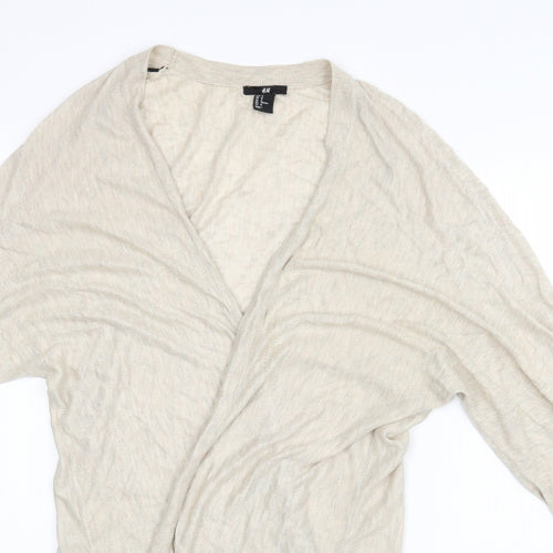 H&M Womens Beige   Wrap Blouse Size 10