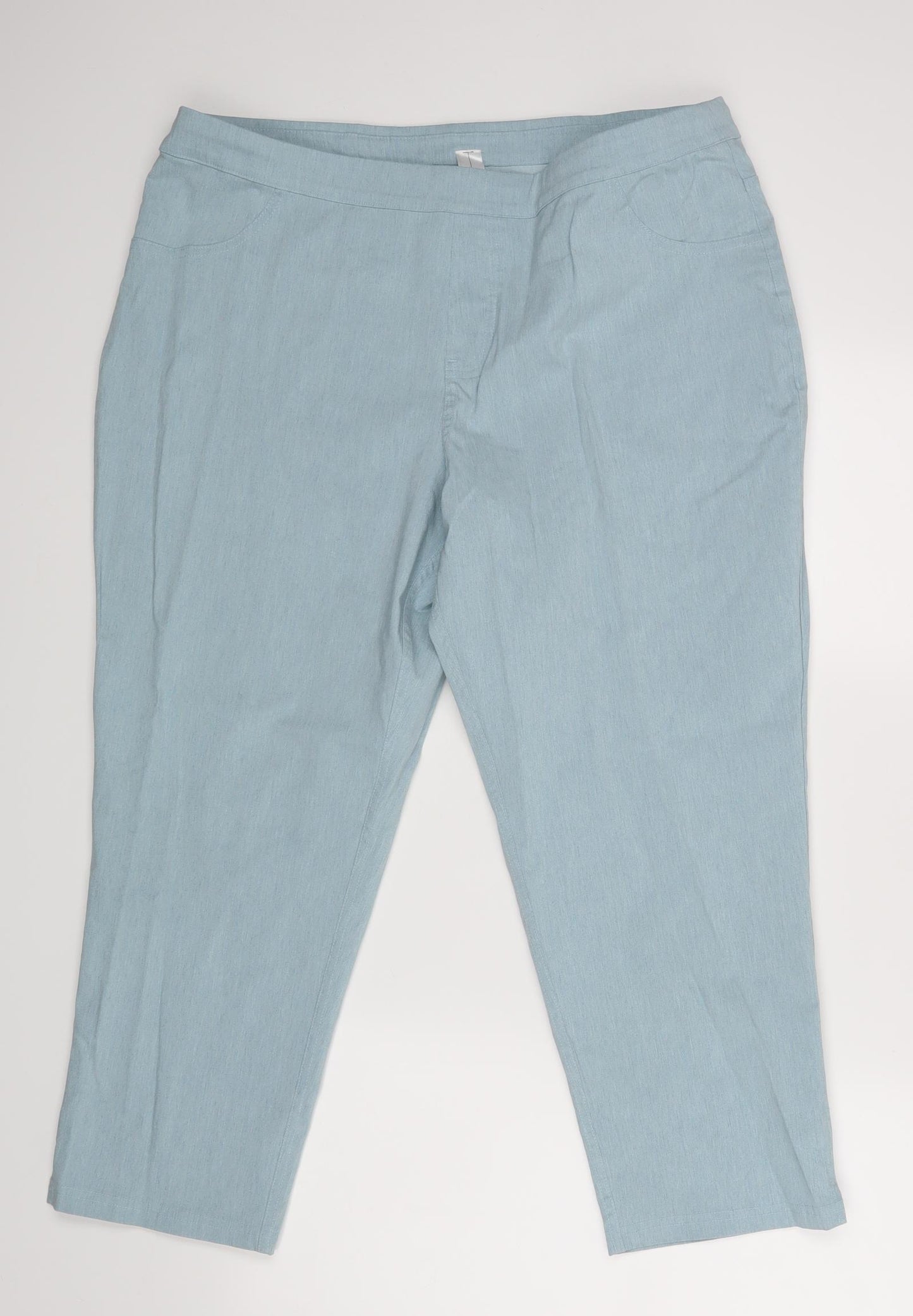 Marla Wynne Womens Green  Rayon Cropped Trousers Size 20 in L24 in