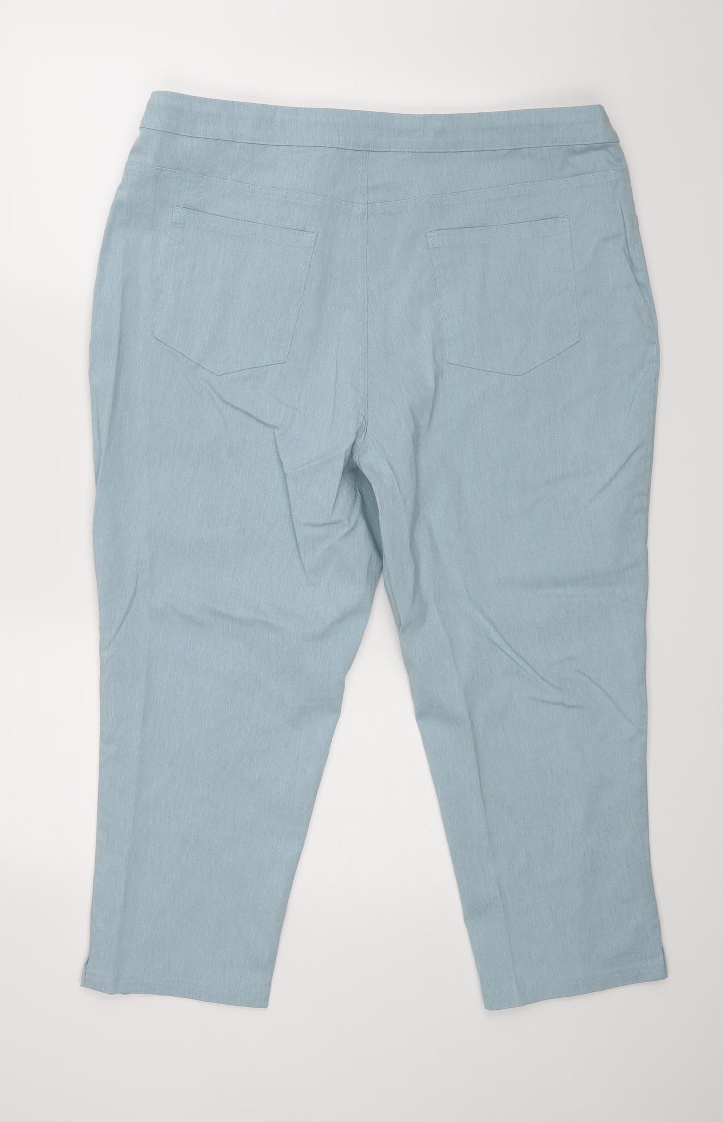 Marla Wynne Womens Green  Rayon Cropped Trousers Size 20 in L24 in