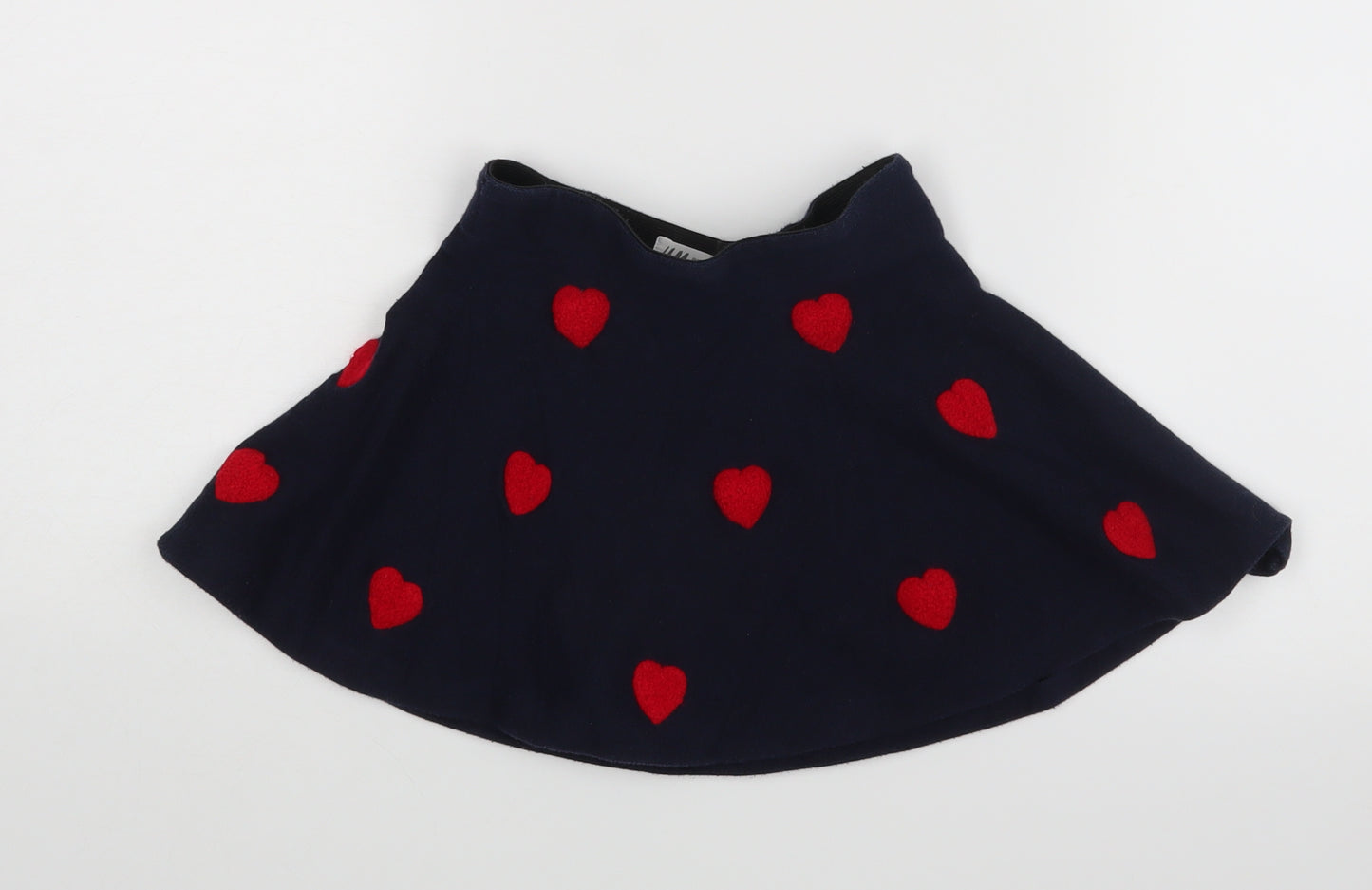 H&M Girls Blue Polka Dot  A-Line Skirt Size 5-6 Years - Hearts