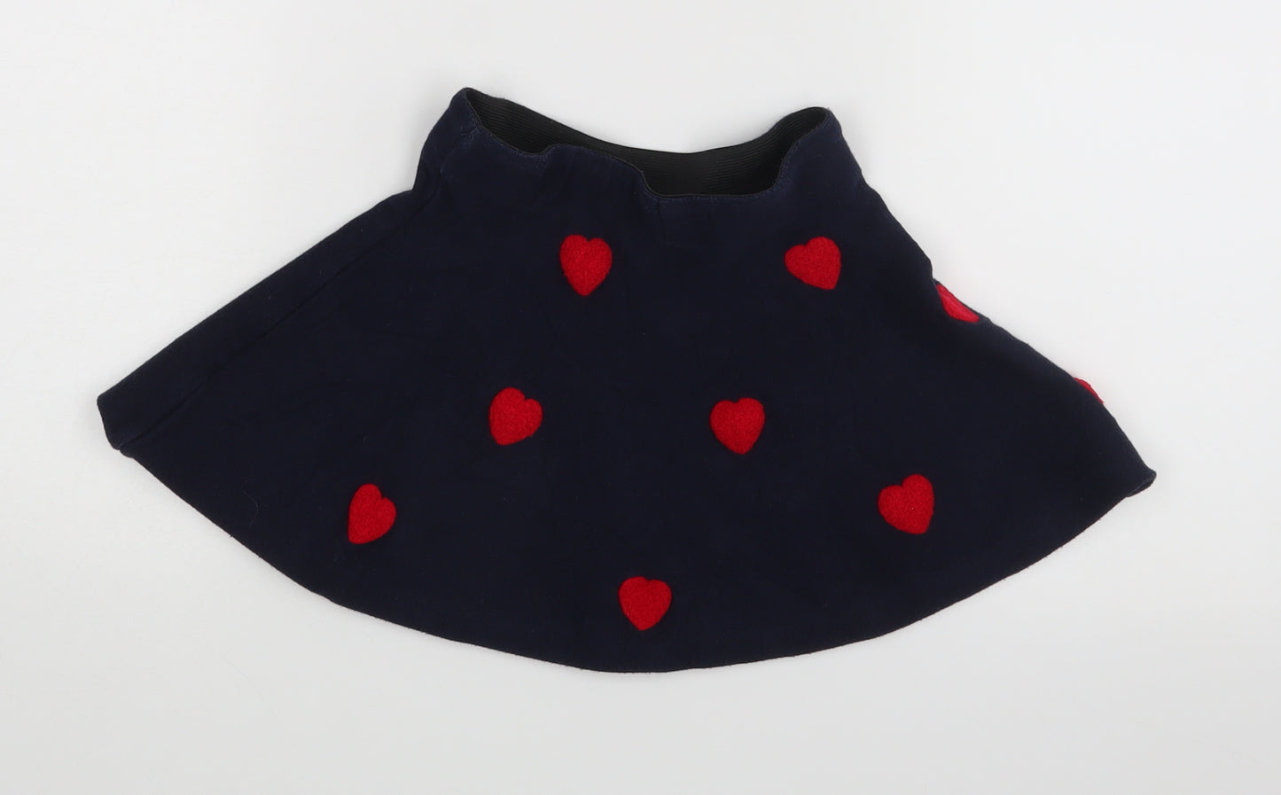 H&M Girls Blue Polka Dot  A-Line Skirt Size 5-6 Years - Hearts