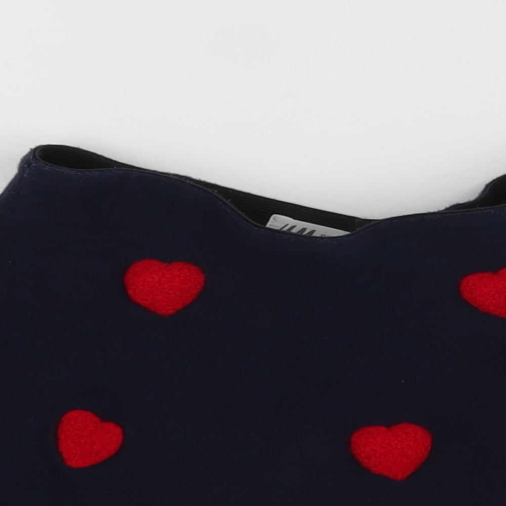 H&M Girls Blue Polka Dot  A-Line Skirt Size 5-6 Years - Hearts