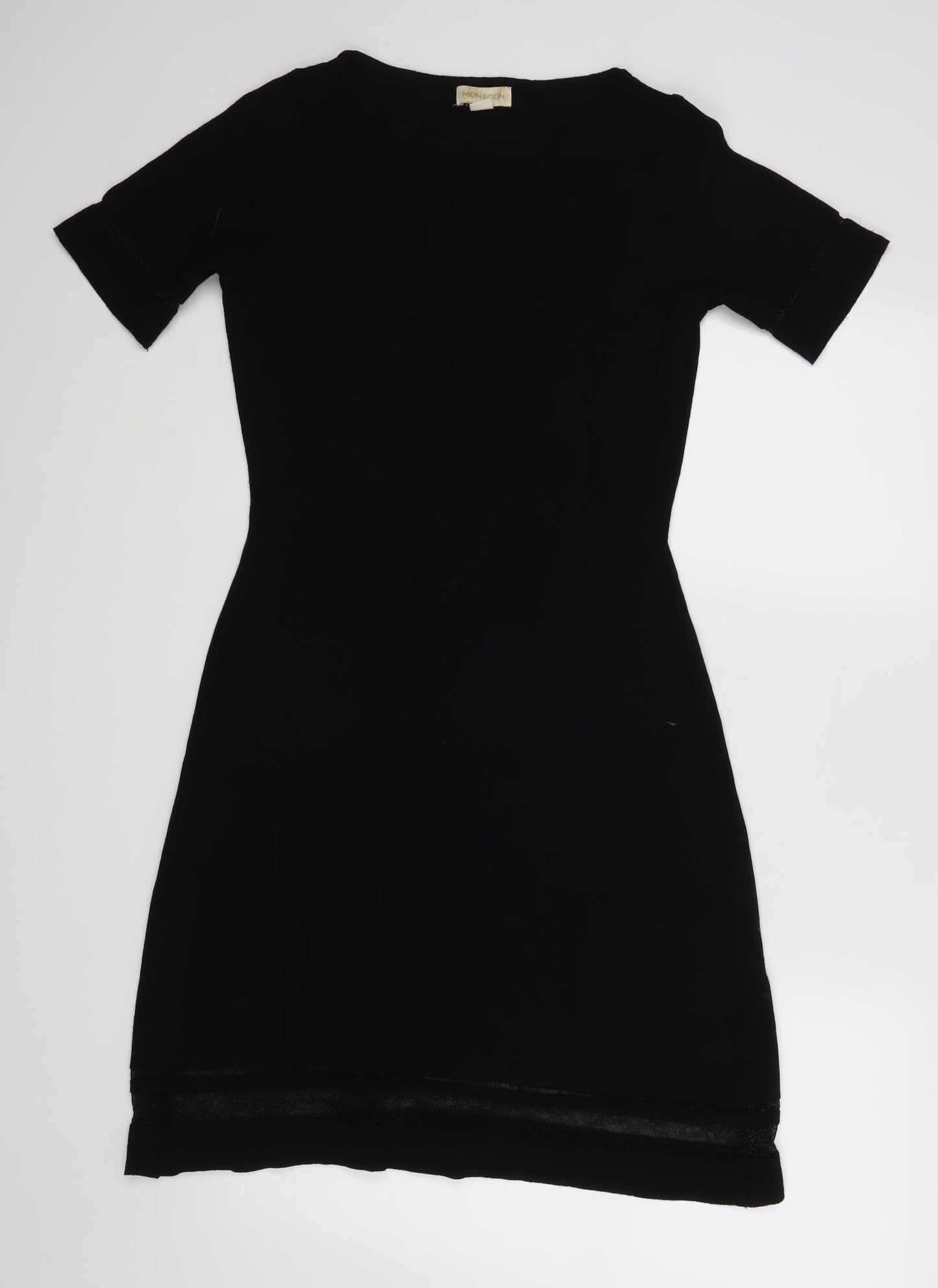 Monsoon Womens Black  Rayon Pencil Dress  Size 8