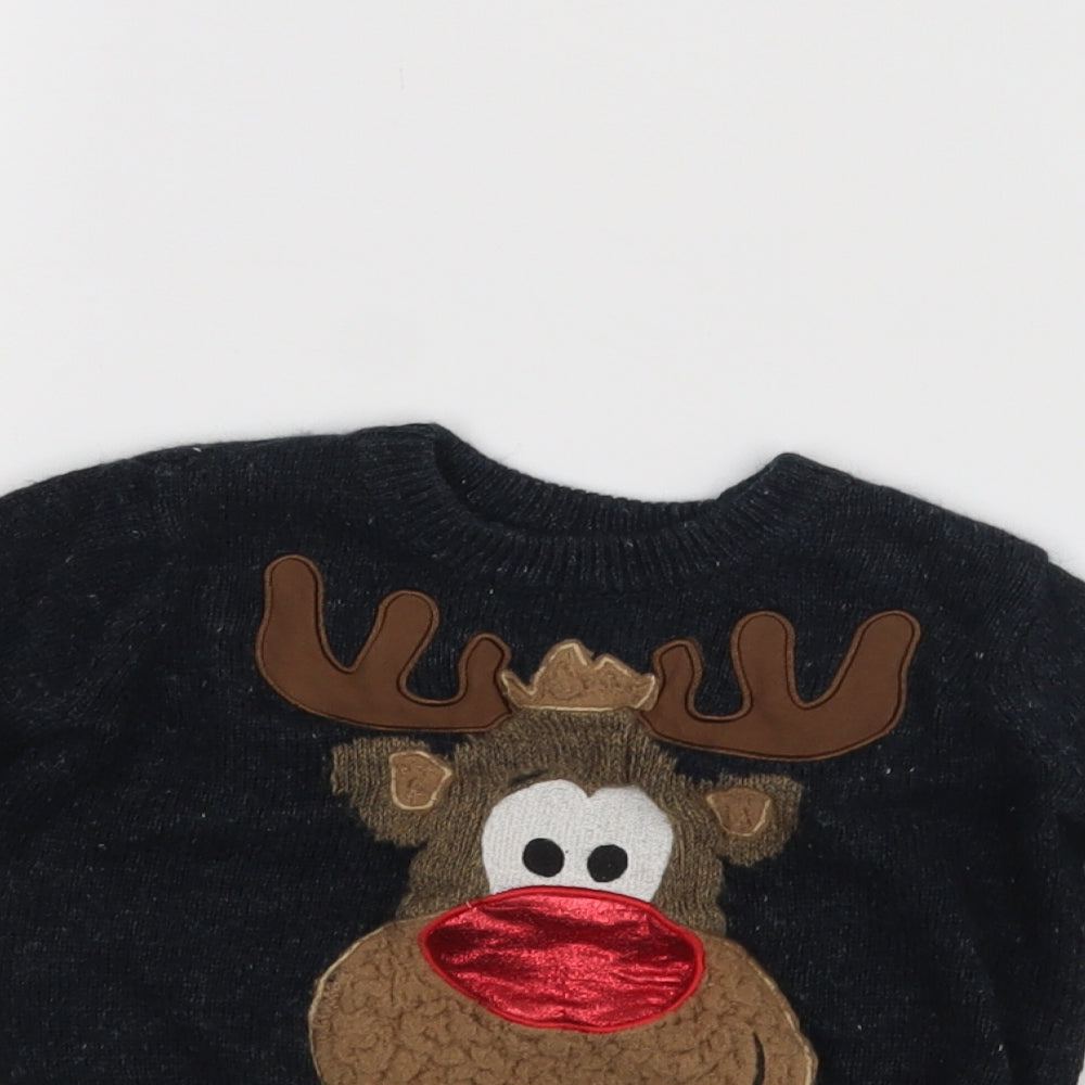 TU Baby Blue   Pullover Jumper Size 18-24 Months  - Christmas Jumper