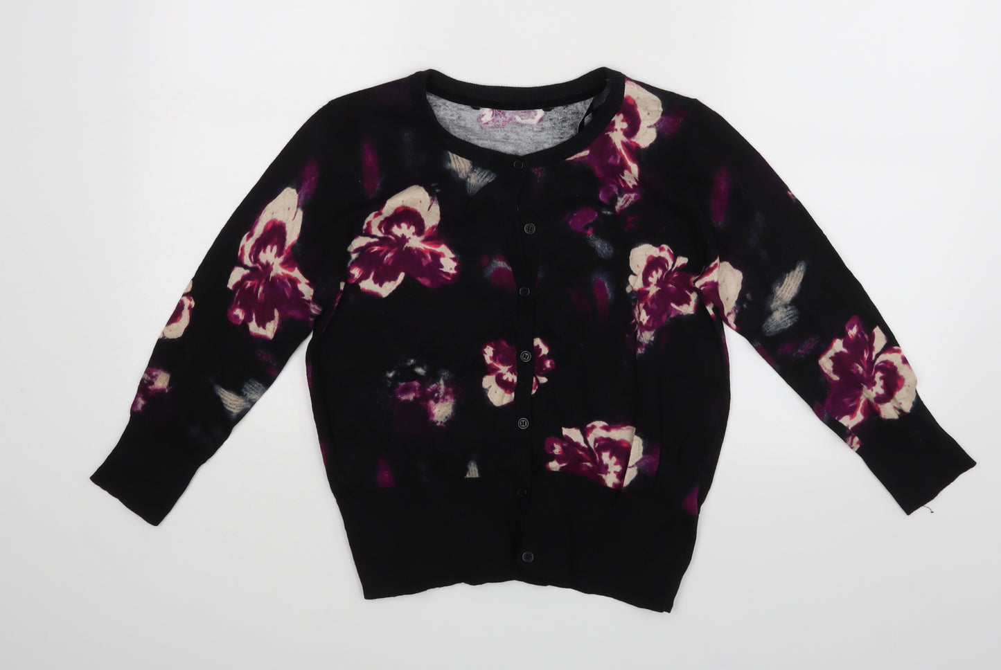 Debenhams Womens Black Floral  Basic Blouse Size 14