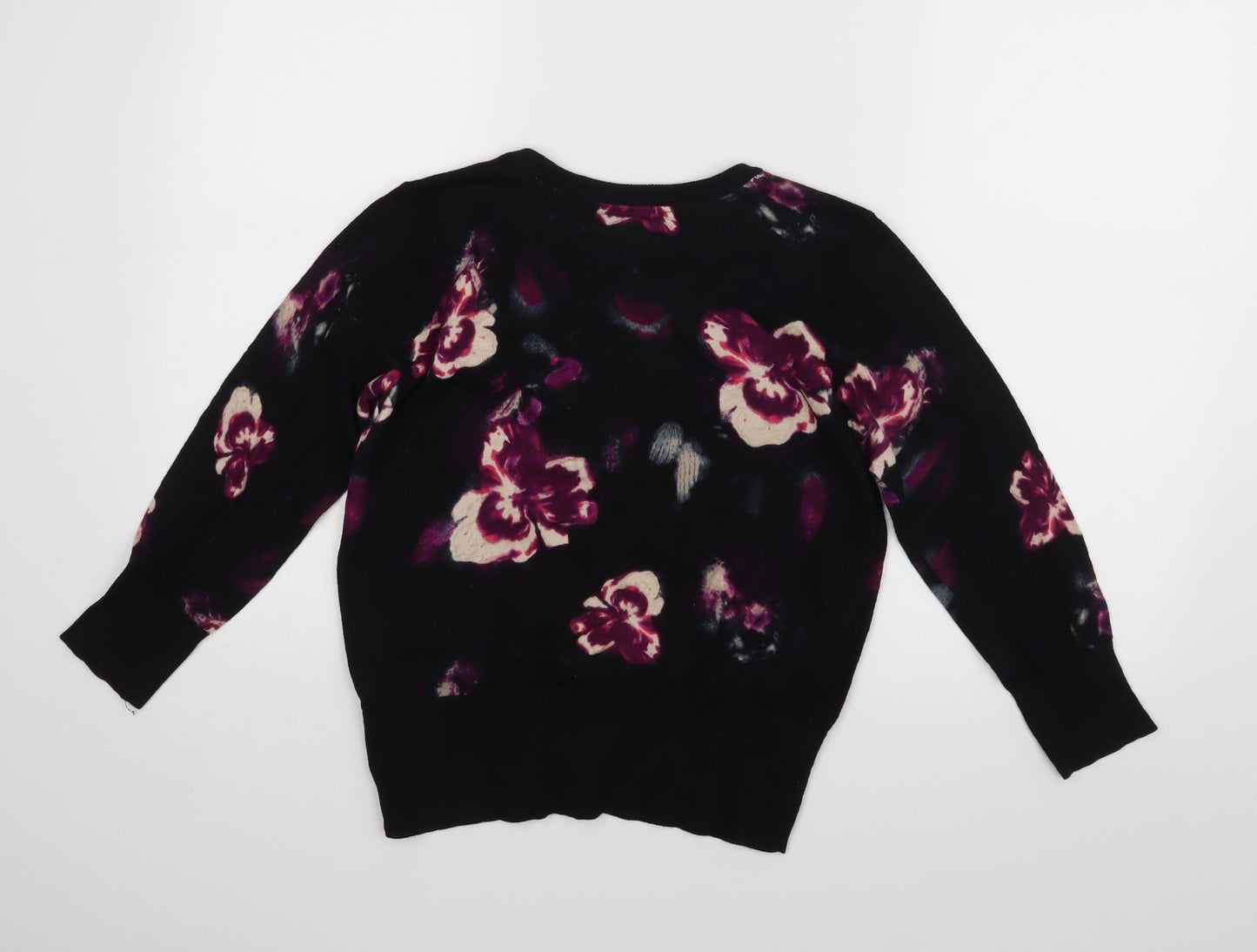 Debenhams Womens Black Floral  Basic Blouse Size 14