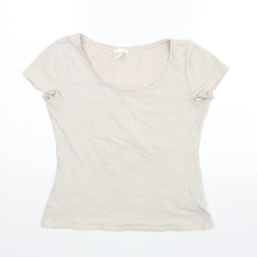 H&M Womens Beige   Basic Blouse Size M