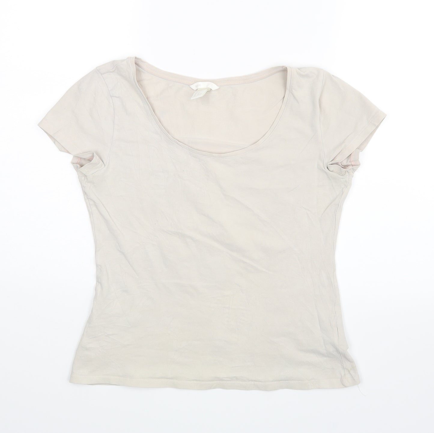 H&M Womens Beige   Basic Blouse Size M