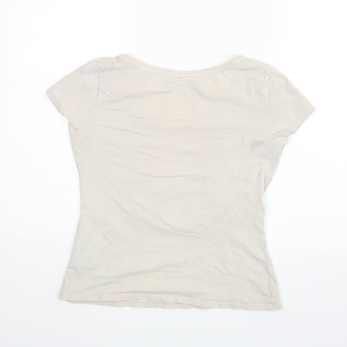 H&M Womens Beige   Basic Blouse Size M
