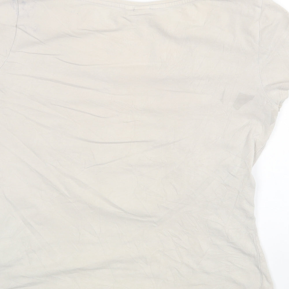 H&M Womens Beige   Basic Blouse Size M